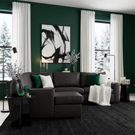 Bentley Leather Corner Sectional With Left Chaise