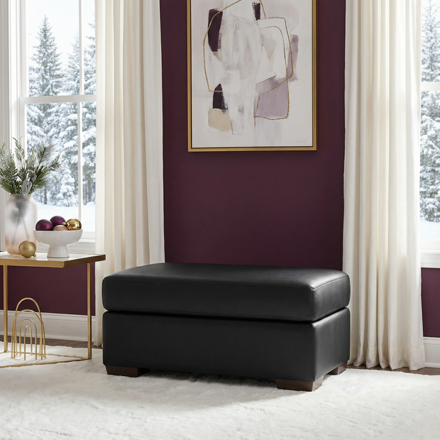 Bentley Leather Ottoman