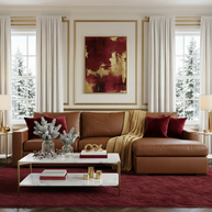 Bentley Leather Right Chaise Sectional