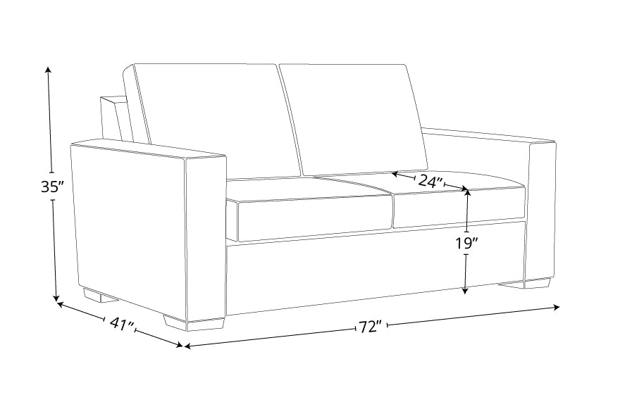 Bentley Leather Loveseat