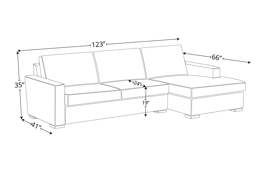 Bentley Right Chaise Sectional