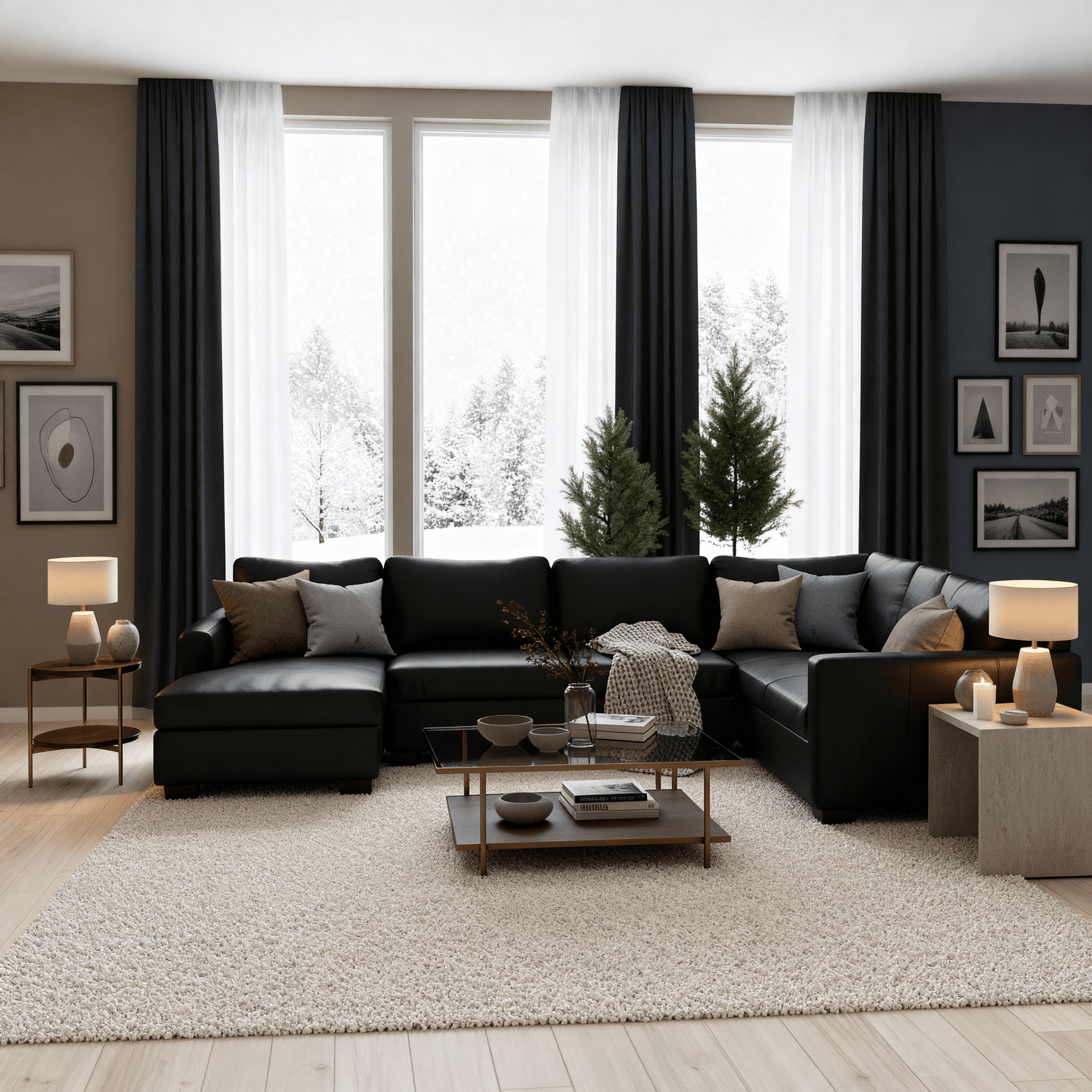 Jett Leather Corner Sectional With Left Chaise