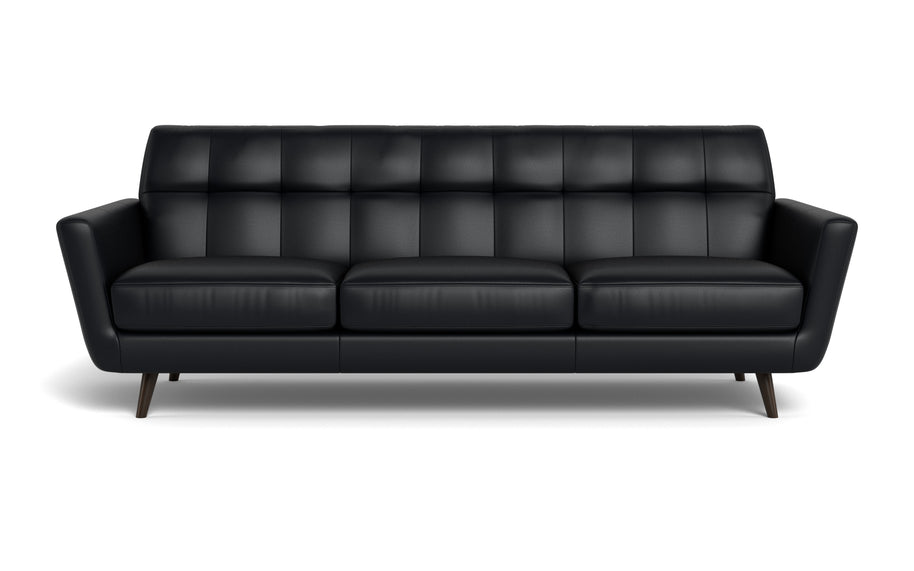 High Level Estate Leather Sofa-Leather Sofa-Tribeca Black Leather-MAK Modern