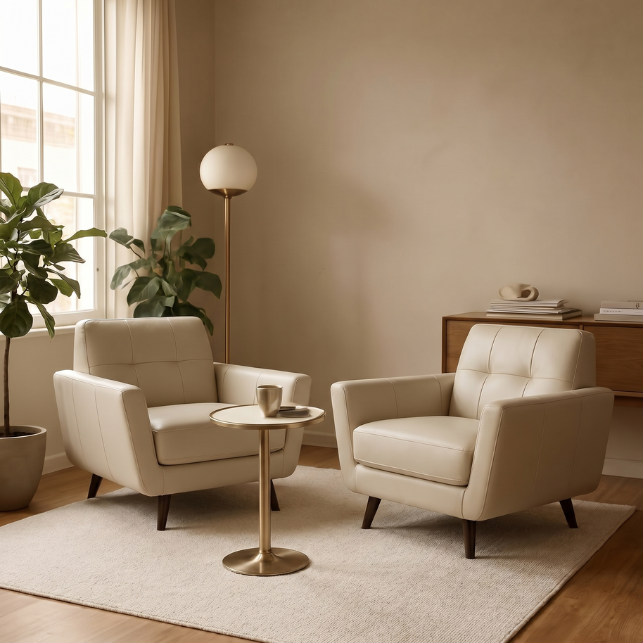 High Level Leather Arm Chair