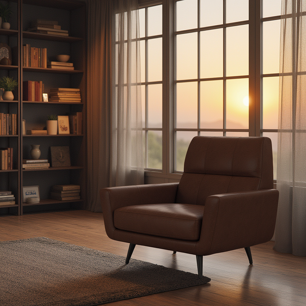 High Level Leather Arm Chair