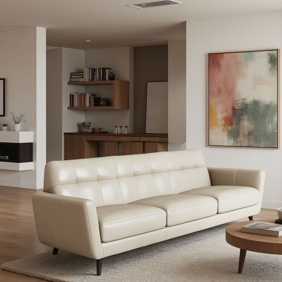 High Level Estate Leather Sofa-Leather Sofa-Tribeca Black Leather-MAK Modern