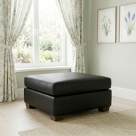 Jett Leather Cocktail Ottoman