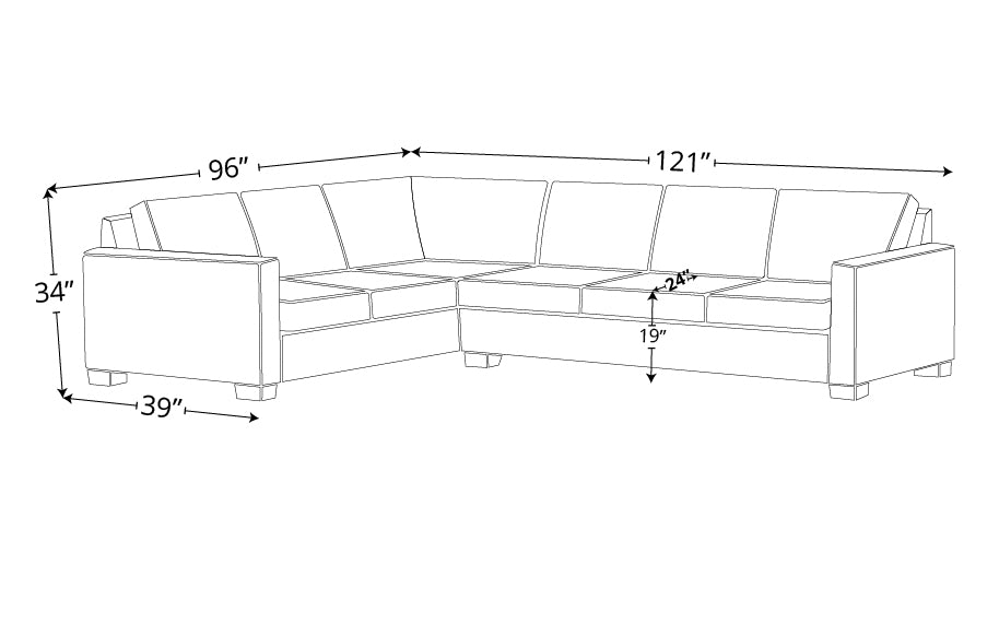 Jett Leather Corner Sectional