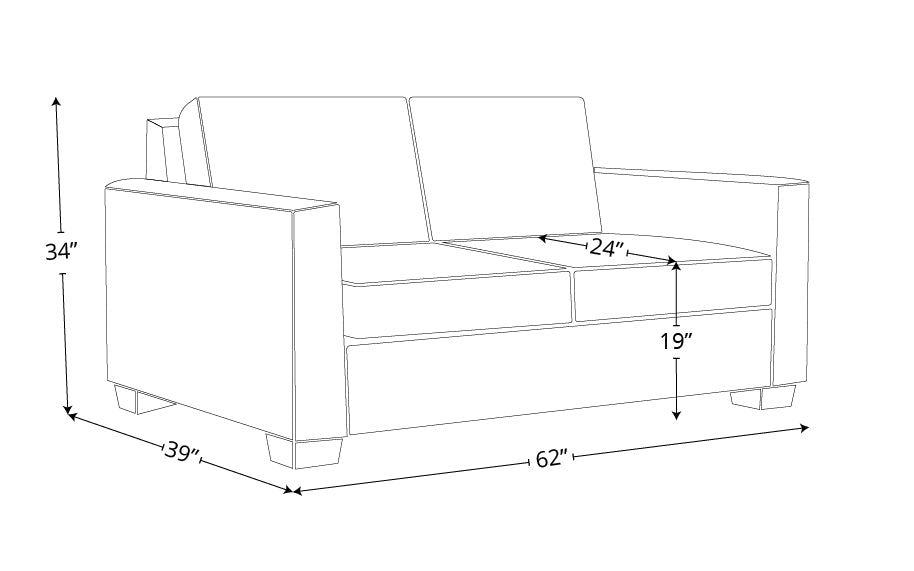 Jett Leather Loveseat