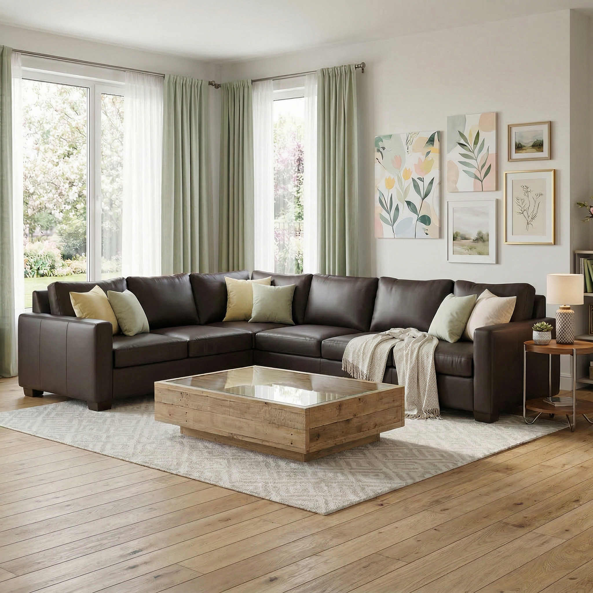 Jett Leather Corner Sectional
