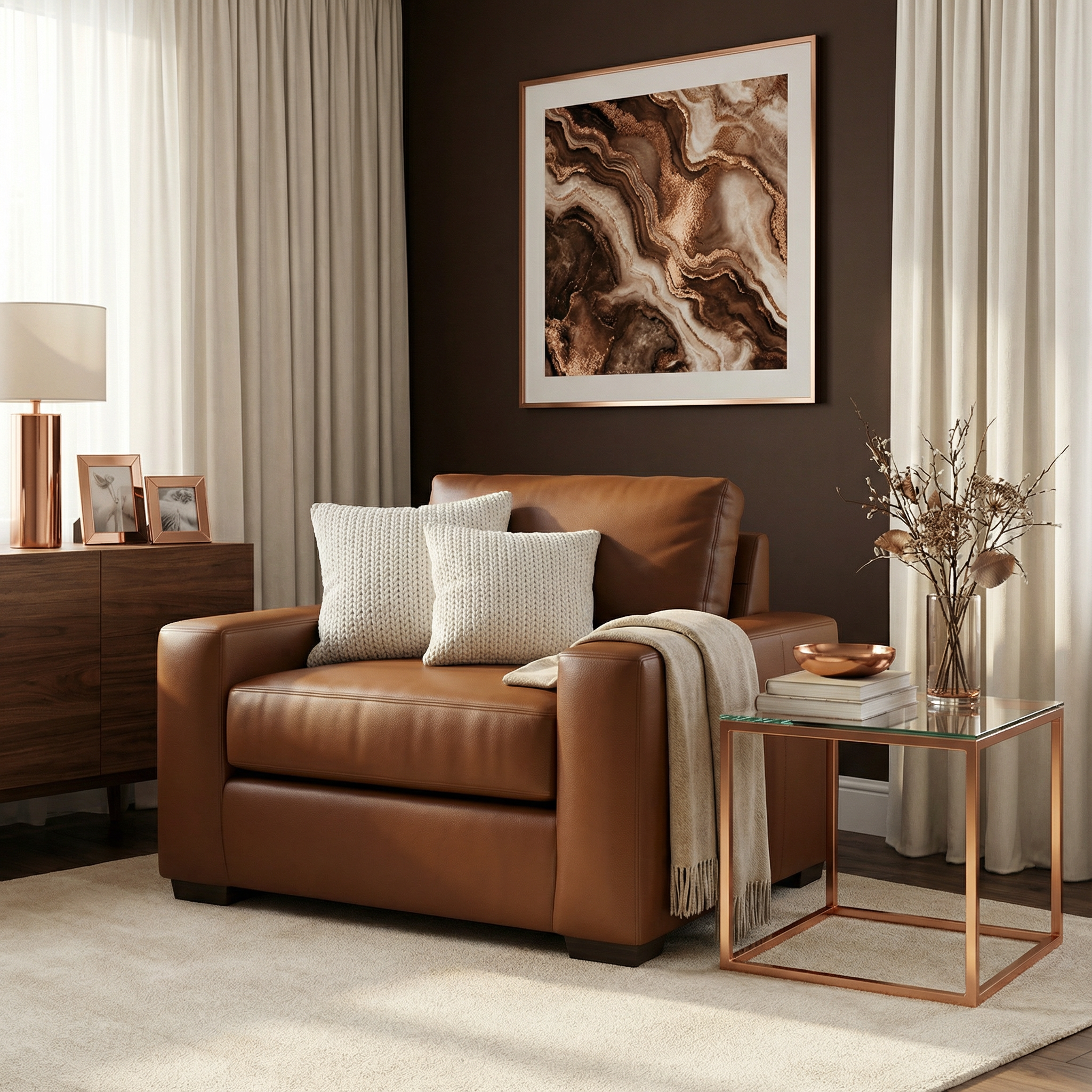 Kai Leather Arm Chair