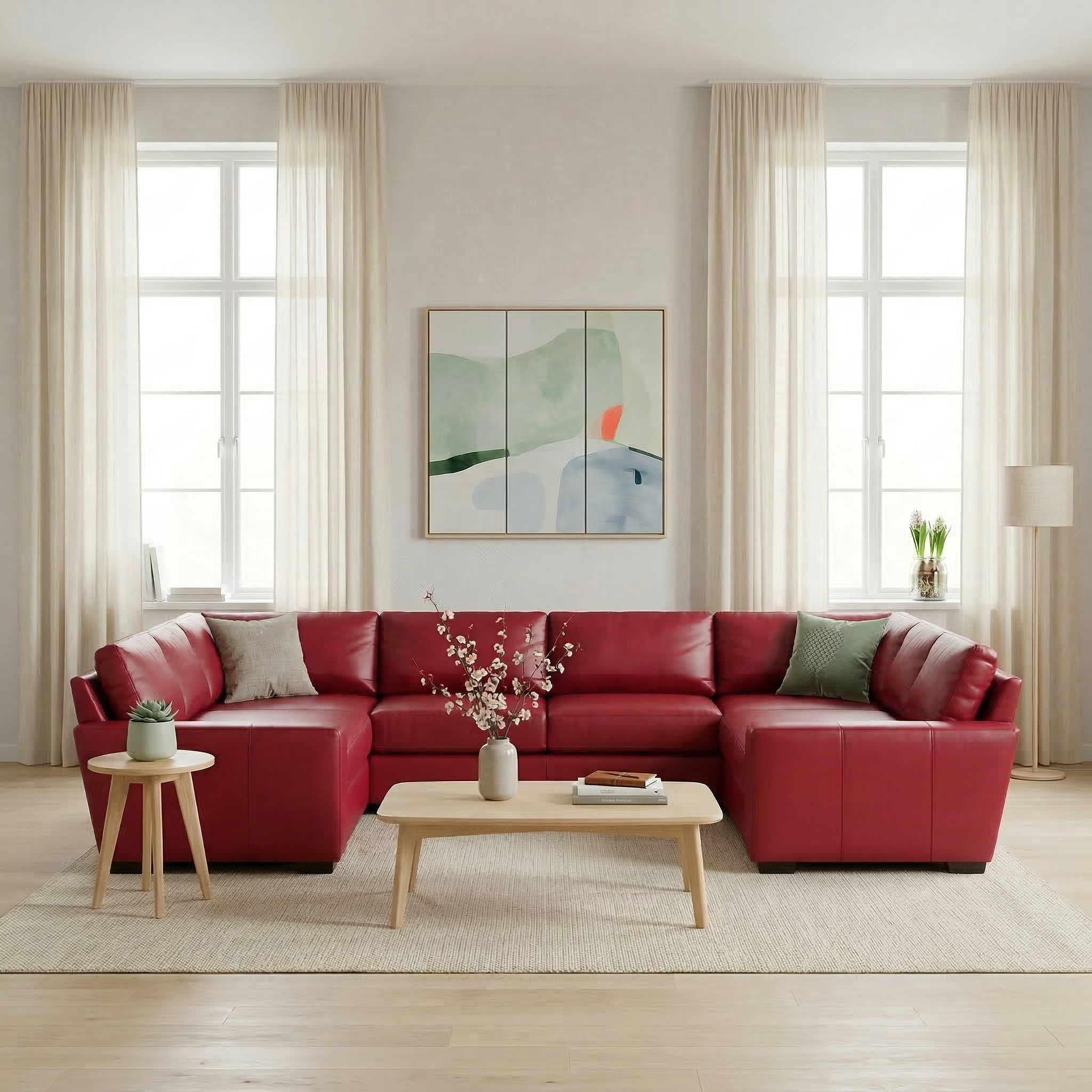 Kai Leather U Sectional
