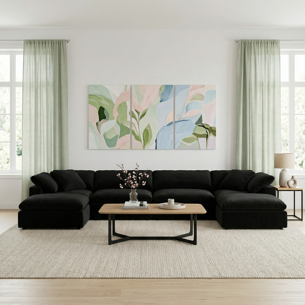 Kooper 4 Piece Sectional With Double Ottoman