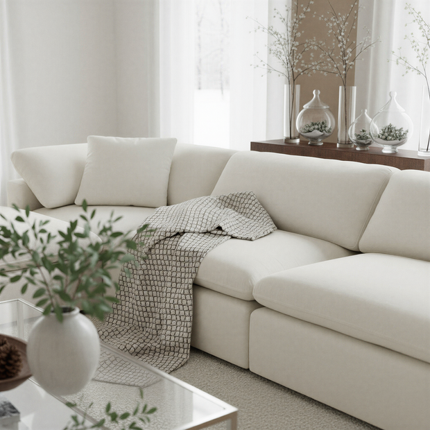 Kooper 4pc Sectional With Double Ottoman