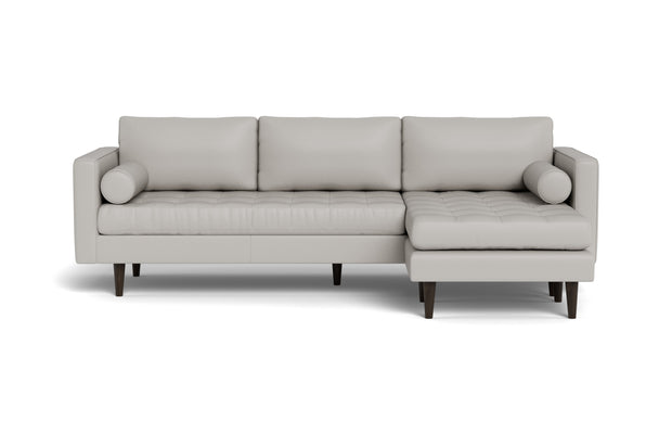Ayden Leather Reversible Sofa Chaise-Leather Sectional-Tribeca Black Leather-MAK Modern