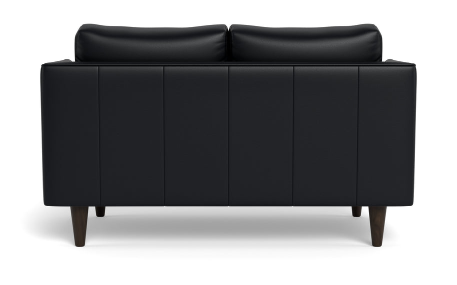 Skyline Leather Loveseat-Leather Sofa-Tribeca Black Leather-MAK Modern