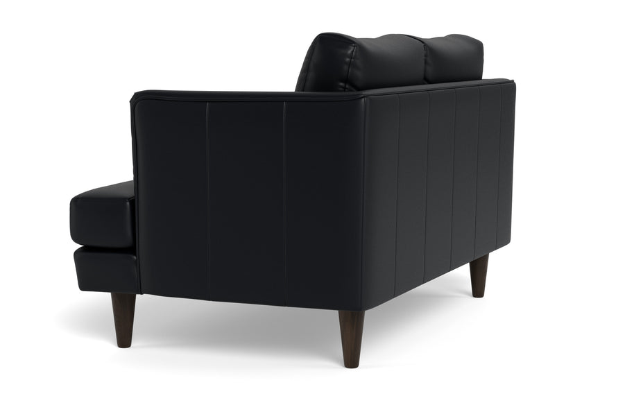Skyline Leather Loveseat-Leather Sofa-Tribeca Black Leather-MAK Modern