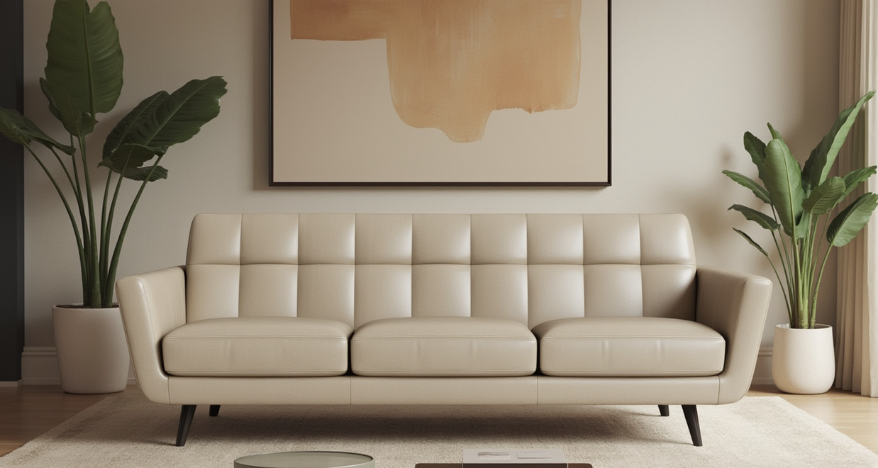 High Level Estate Leather Sofa