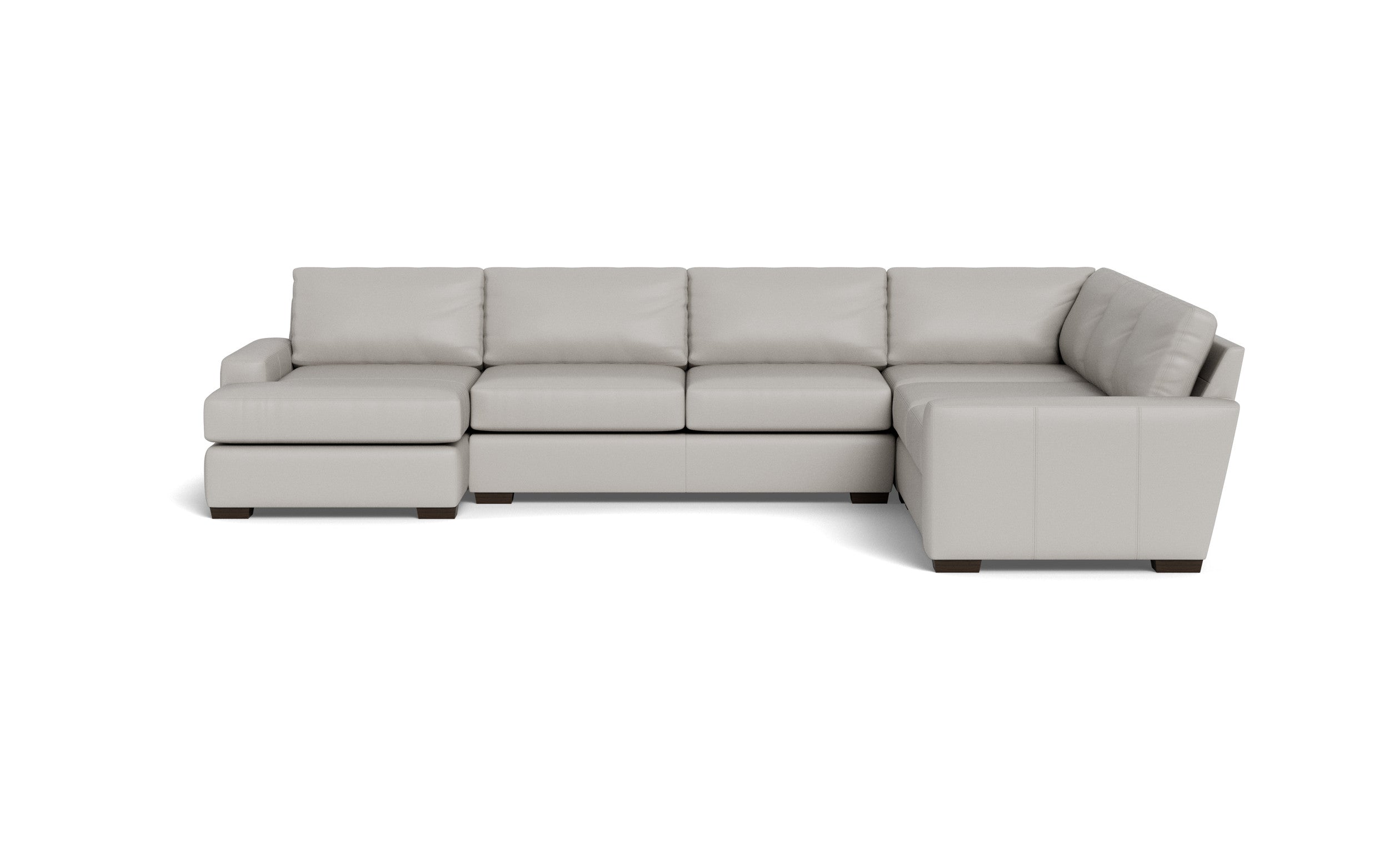 King Kai Leather Corner Sectionals With Left Chaise-Leather Sofa-Tribeca Chelsea-MAK Modern