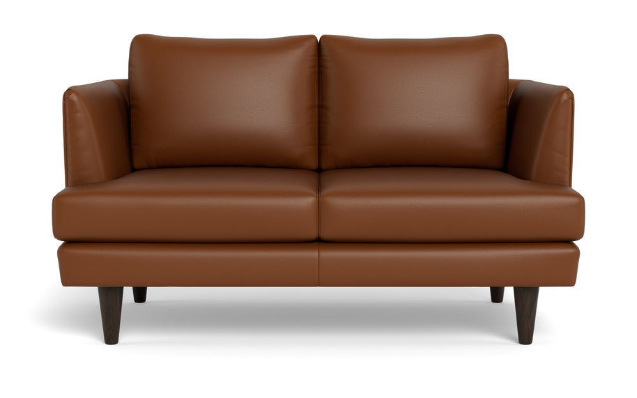 Skyline Leather Loveseat-Leather Sofa-Tribeca Chestnut Leather-MAK Modern