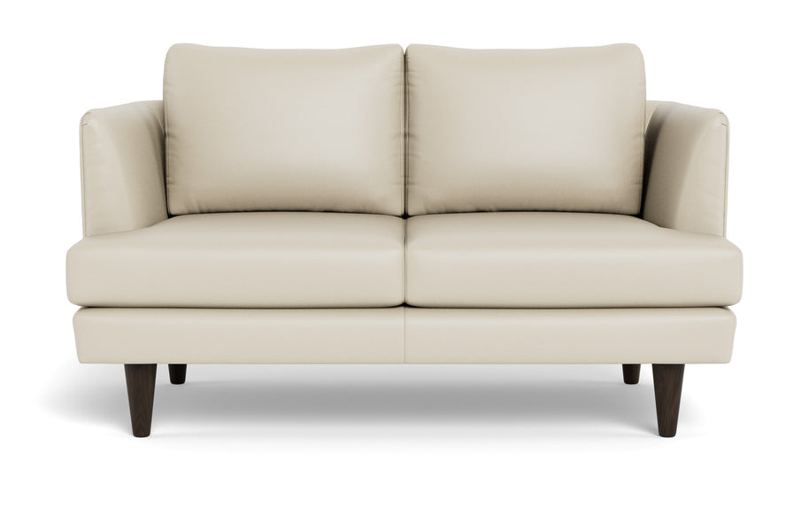 Skyline Leather Loveseat-Leather Sofa-Tribeca Cream Leather-MAK Modern