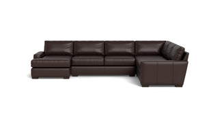 King Kai Leather Corner Sectionals With Left Chaise-Leather Sofa-Tribeca Espresso Leather-MAK Modern