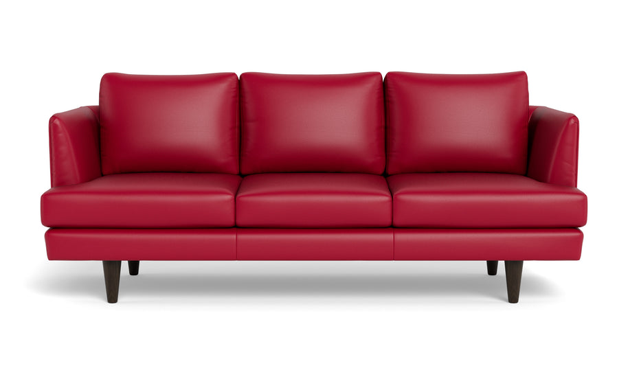 Skyline Leather Sofa-Leather Sofa-Tribeca Scarlet-MAK Modern