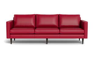 Maverick Leather Sofa-Leather Sofa-Tribeca Scarlet-MAK Modern