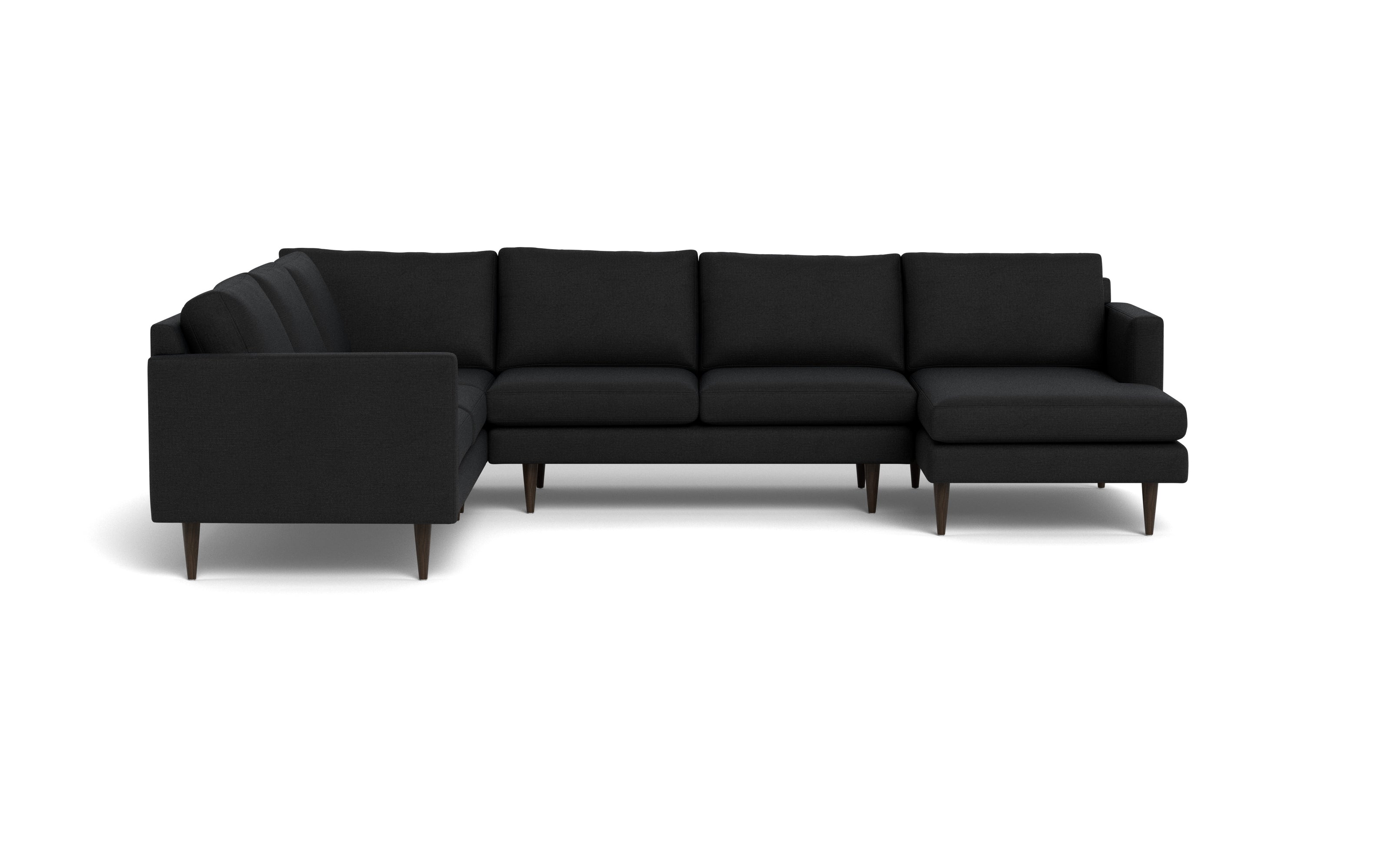 Maverick Corner Sectional With Right Chaise-Fabric Sectional-Merit Onyx-MAK Modern
