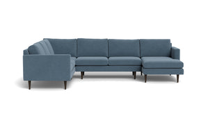 Maverick Corner Sectional With Right Chaise-Fabric Sectional-Elliot French Blue-MAK Modern