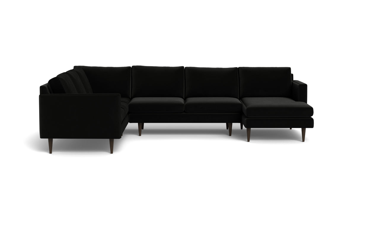 Maverick Corner Sectional With Right Chaise-Fabric Sectional-Superb Gun Metal-MAK Modern