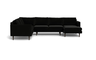 Maverick Corner Sectional With Right Chaise-Fabric Sectional-Superb Gun Metal-MAK Modern