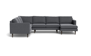 Maverick Corner Sectional With Right Chaise-Fabric Sectional-Bennett Charcoal-MAK Modern