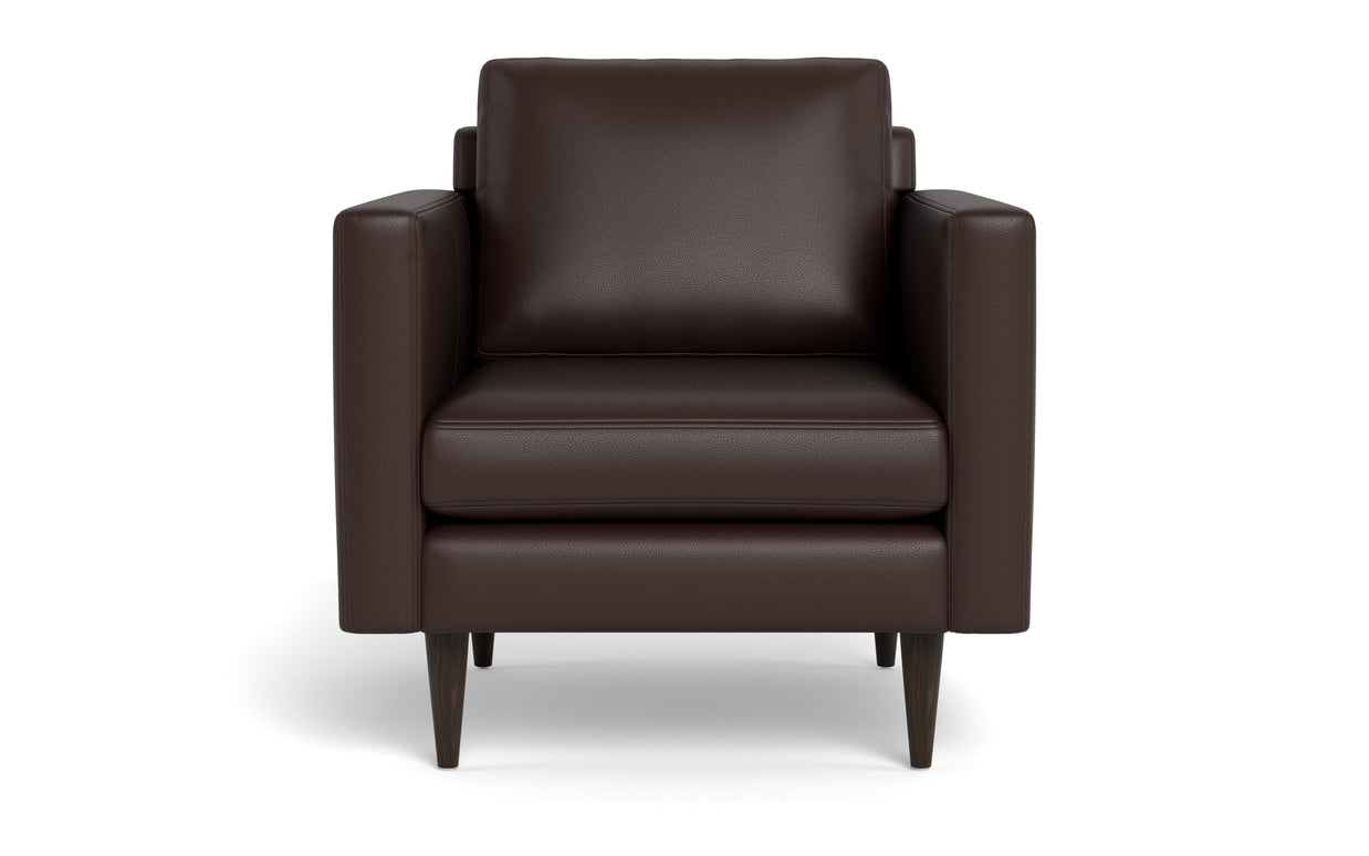 Maverick Leather Arm Chair-Fabric Sectional-Tribeca Espresso Leather-MAK Modern