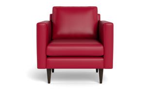 Maverick Leather Arm Chair-Fabric Sectional-Tribeca Scarlet-MAK Modern