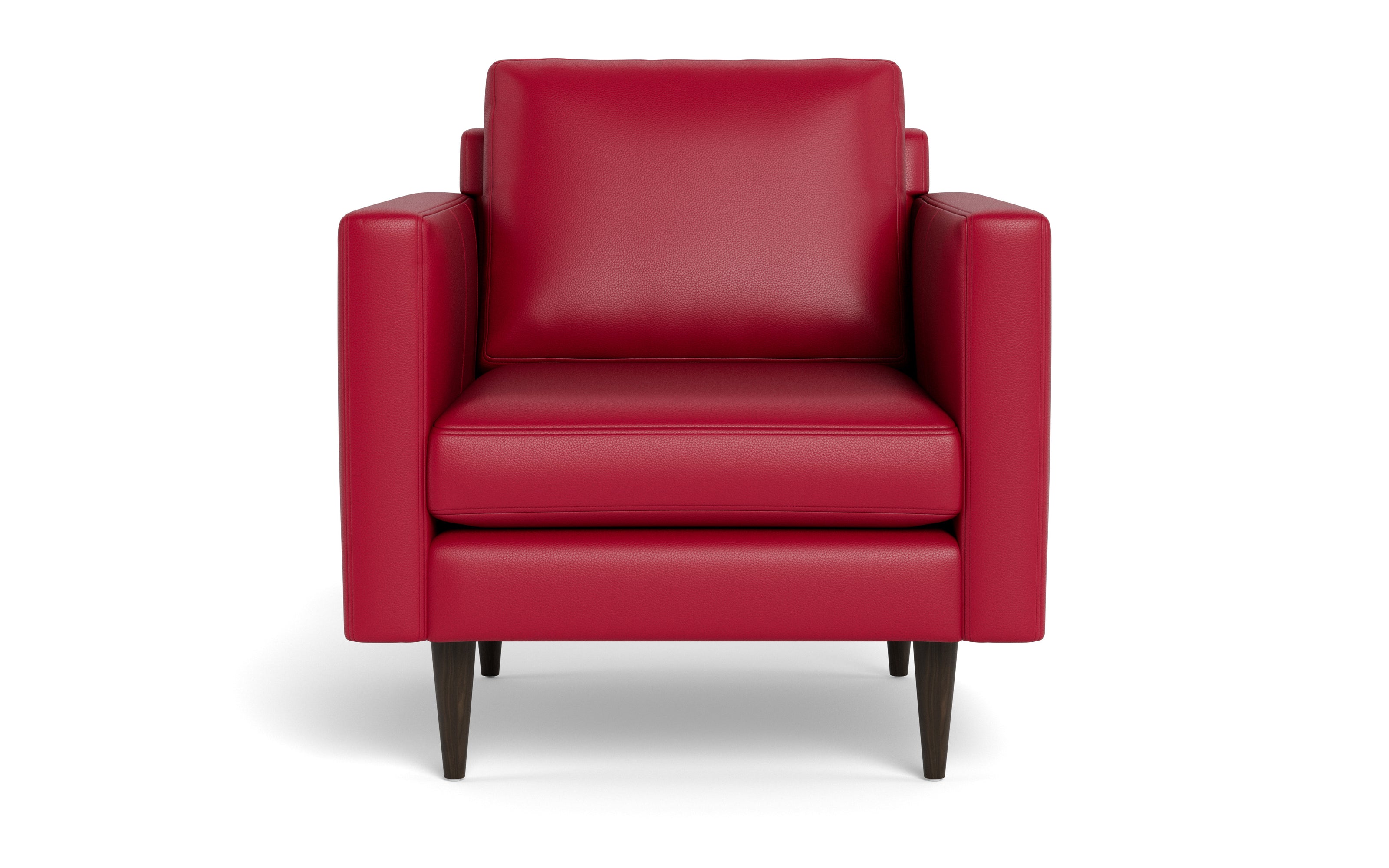 Maverick Leather Arm Chair-Fabric Sectional-Tribeca Scarlet-MAK Modern