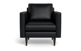 Maverick Leather Arm Chair-Fabric Sectional-Tribeca Black Leather-MAK Modern