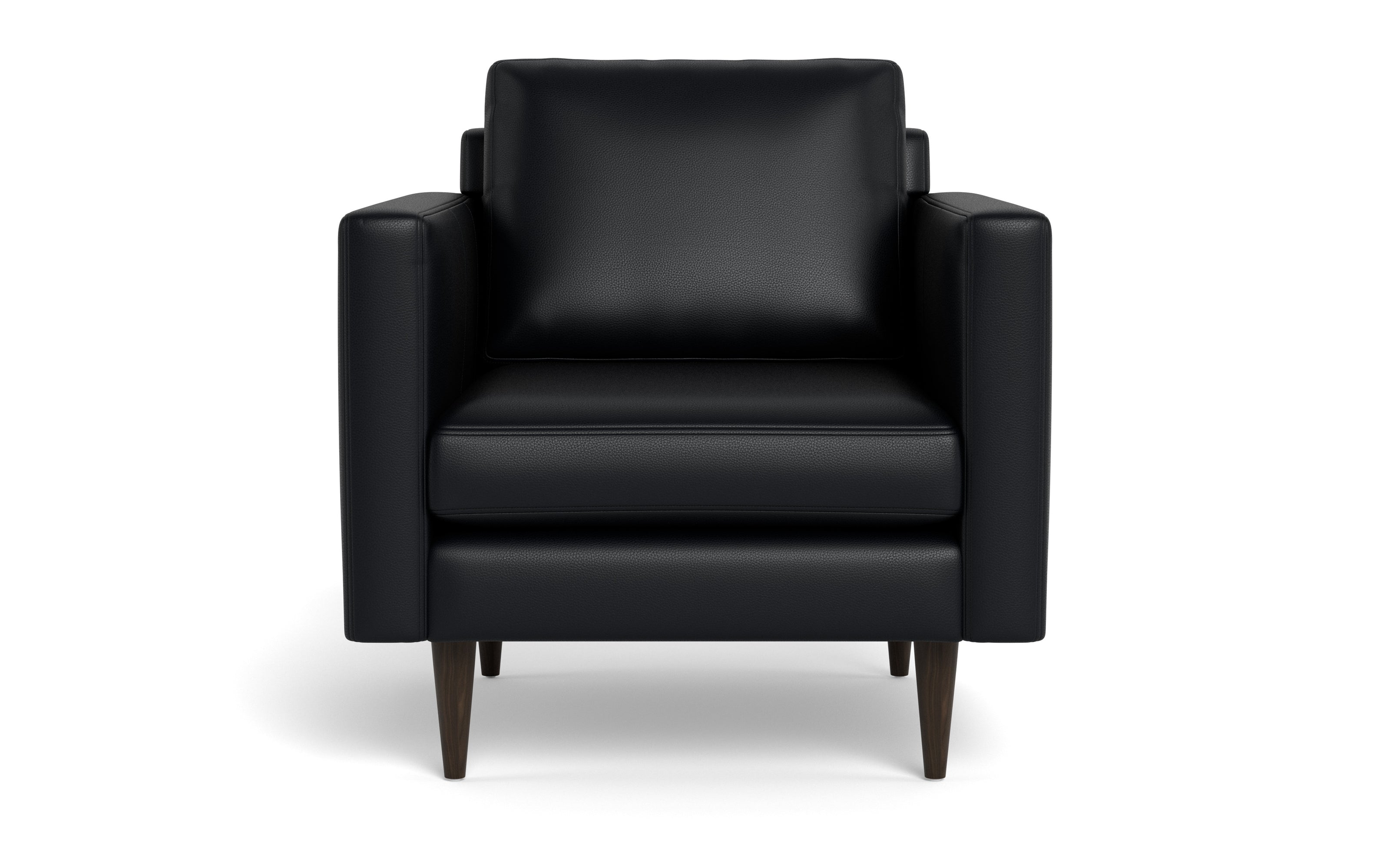 Maverick Leather Arm Chair-Fabric Sectional-Tribeca Black Leather-MAK Modern