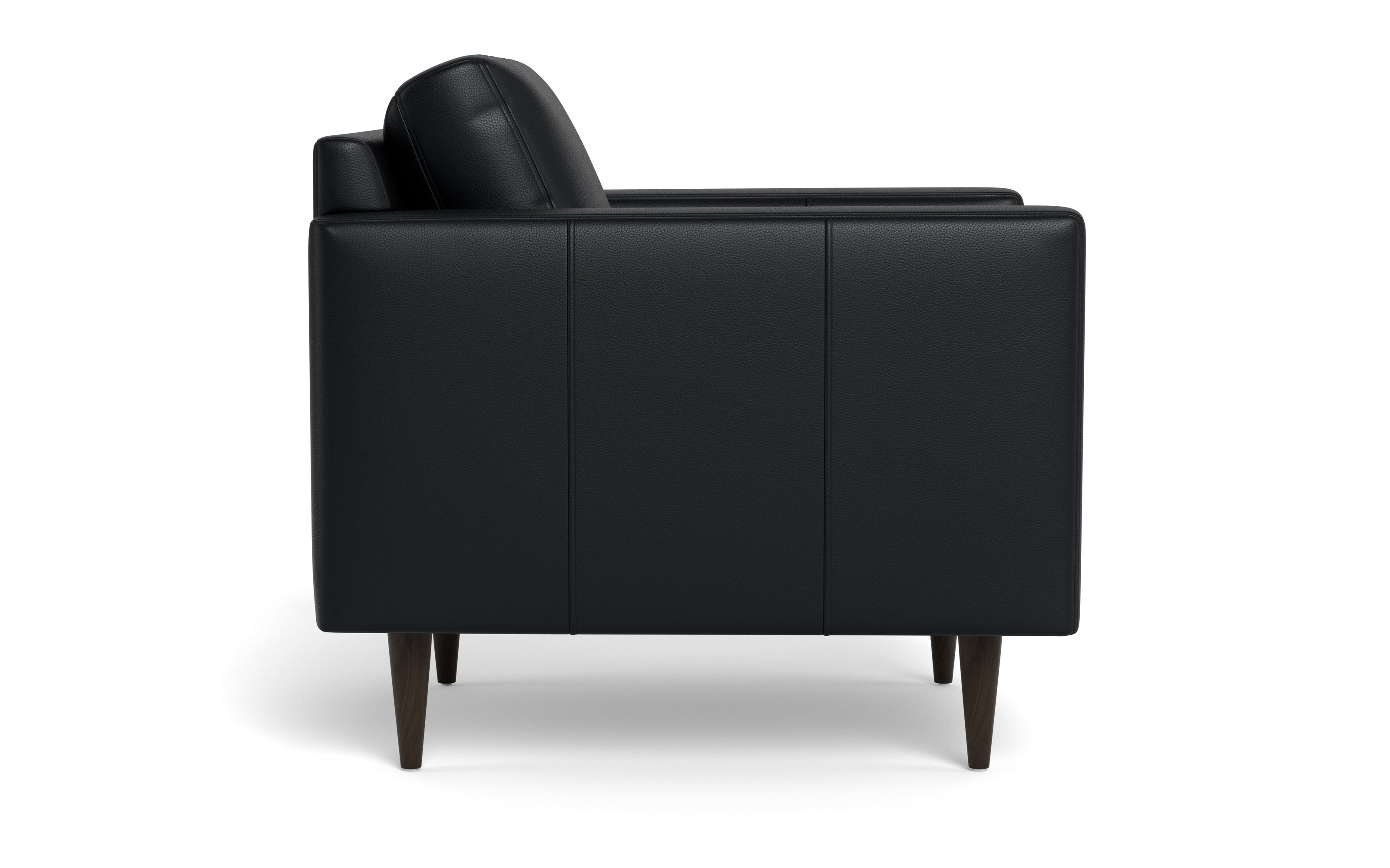 Maverick Leather Arm Chair-Fabric Sectional-Tribeca Black Leather-MAK Modern