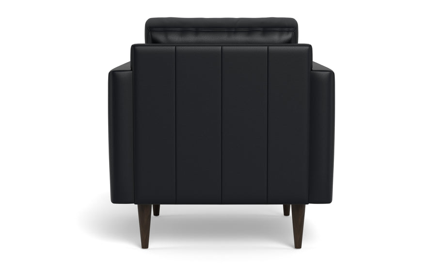 Maverick Leather Arm Chair-Fabric Sectional-Tribeca Black Leather-MAK Modern