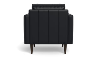 Maverick Leather Arm Chair-Fabric Sectional-Tribeca Black Leather-MAK Modern