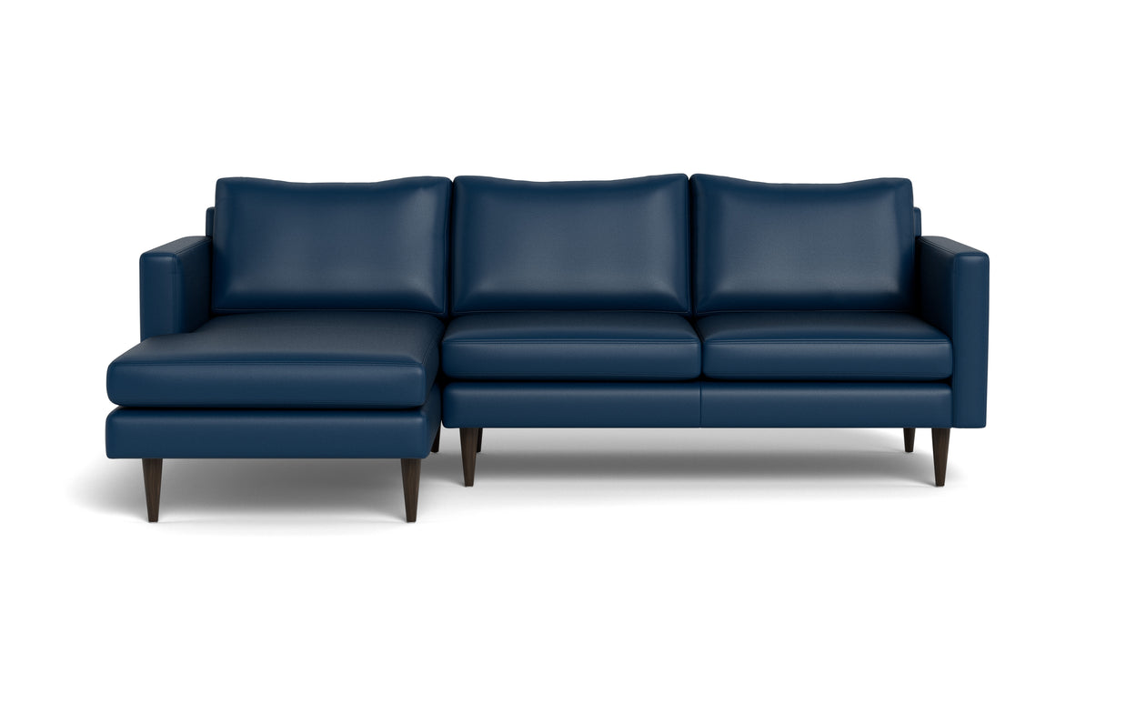 Maverick Leather Left Chaise Sectional-Leather Sofa-Tribeca Cobalt-MAK Modern