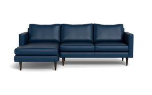 Maverick Leather Left Chaise Sectional-Leather Sofa-Tribeca Cobalt-MAK Modern