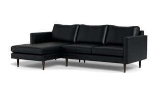Maverick Leather Left Chaise Sectional-Leather Sofa-Tribeca Black Leather-MAK Modern