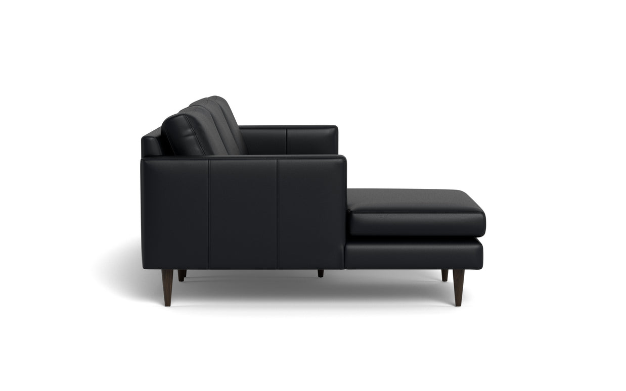 Maverick Leather Left Chaise Sectional-Leather Sofa-Tribeca Black Leather-MAK Modern