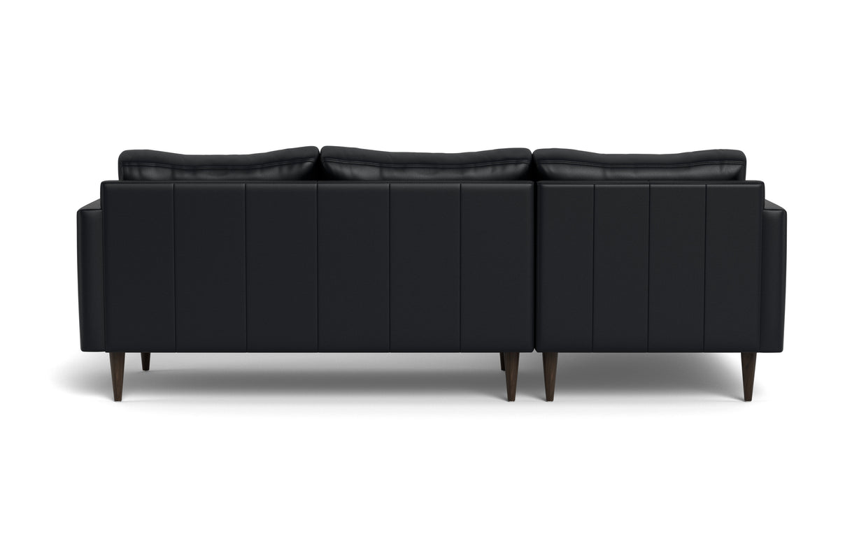 Maverick Leather Left Chaise Sectional-Leather Sofa-Tribeca Black Leather-MAK Modern