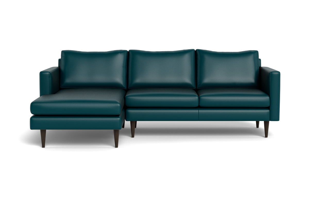 Maverick Leather Left Chaise Sectional-Leather Sofa-Tribeca Lagoon-MAK Modern
