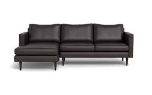 Maverick Leather Left Chaise Sectional-Leather Sofa-Tribeca Quarry Leather-MAK Modern