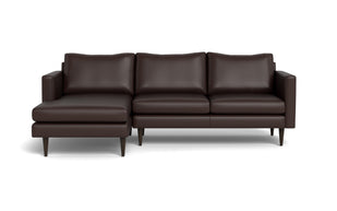 Maverick Leather Left Chaise Sectional-Leather Sofa-Tribeca Espresso Leather-MAK Modern