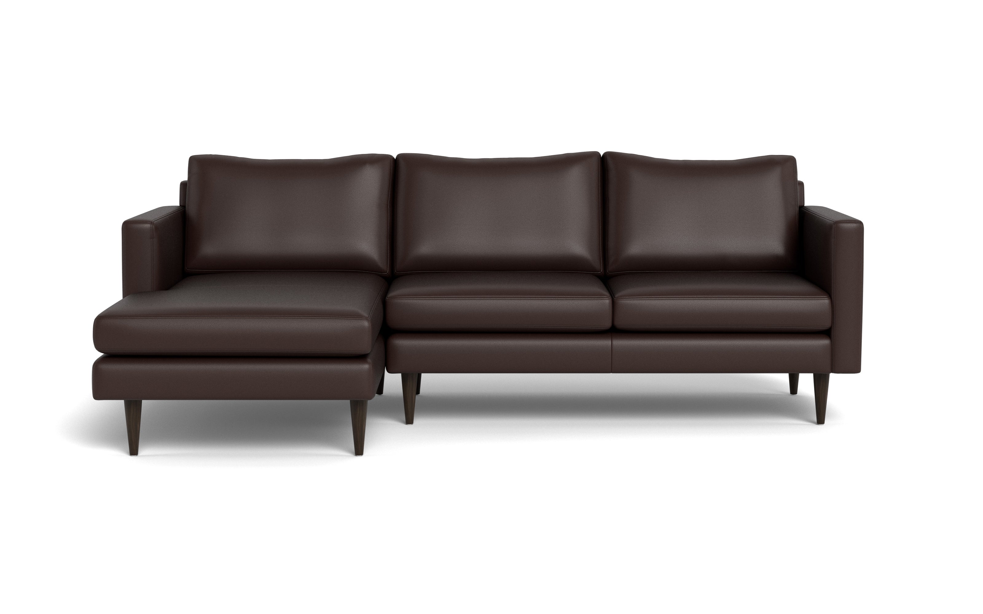 Maverick Leather Left Chaise Sectional-Leather Sofa-Tribeca Espresso Leather-MAK Modern